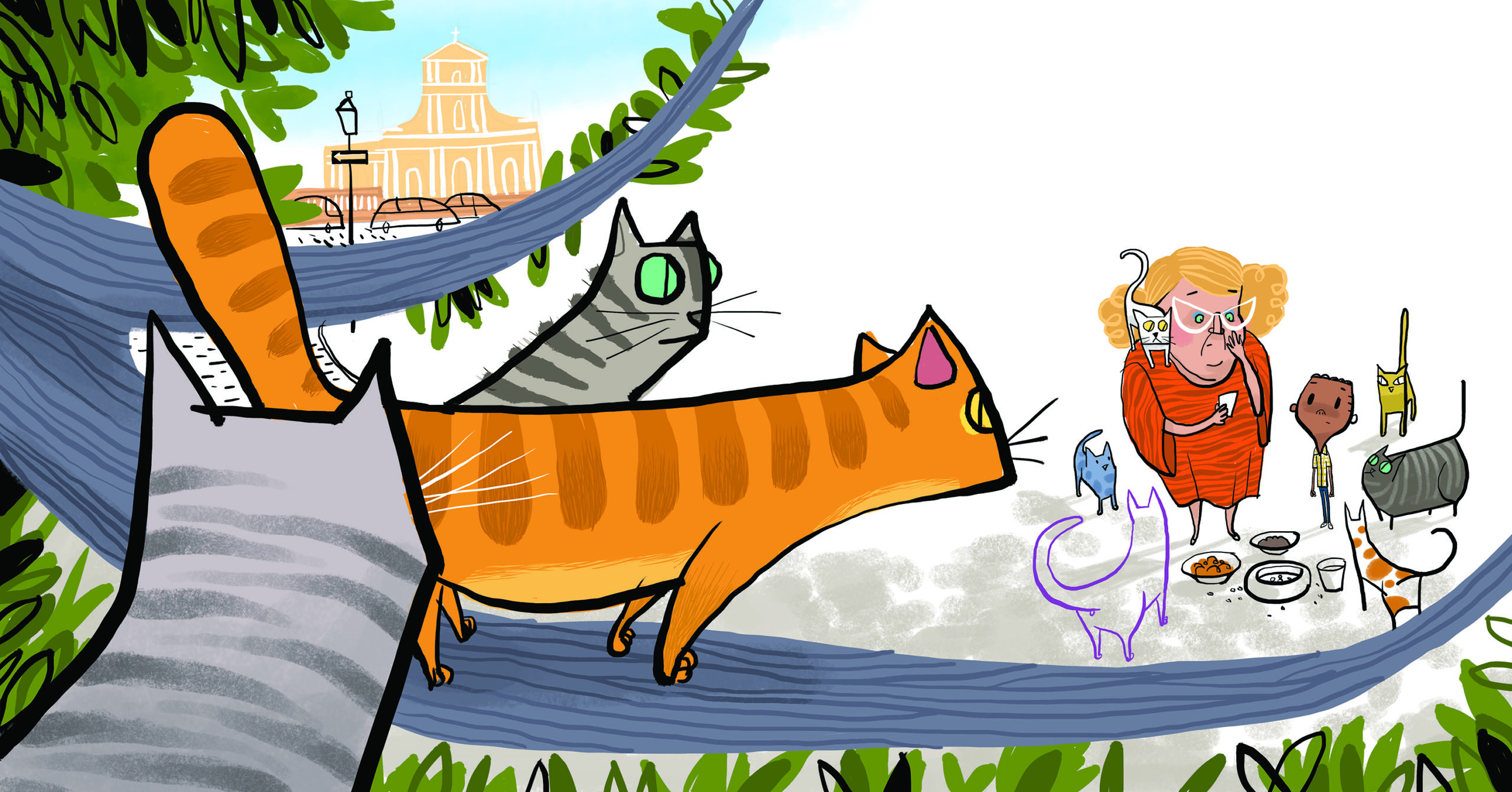 Carlos Aponte Cat Lady illustration